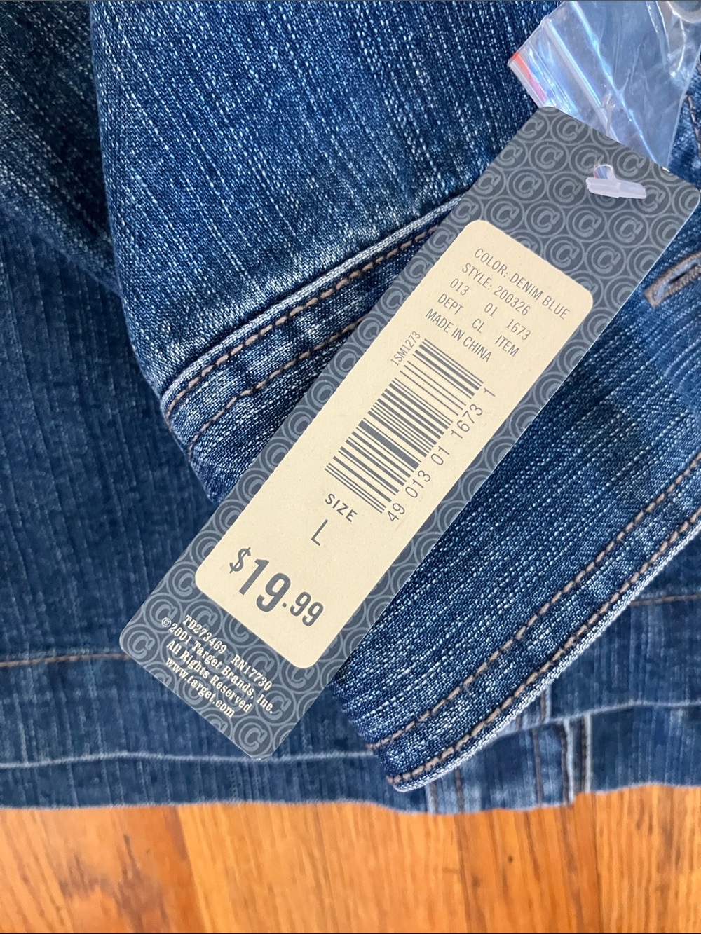 Cherokee Dark Blue Denim Jacket with Button Front - Picture 3 of 4